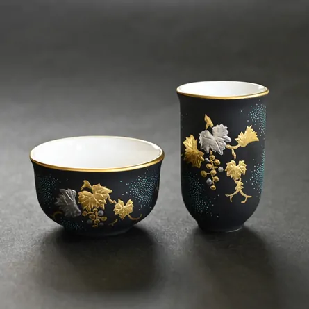 Platinum Morikin Budouzu Aochibumon Teaset