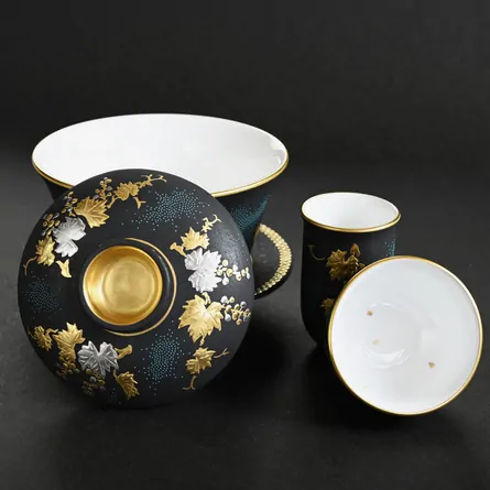 Platinum Morikin Budouzu Aochibumon Teaset