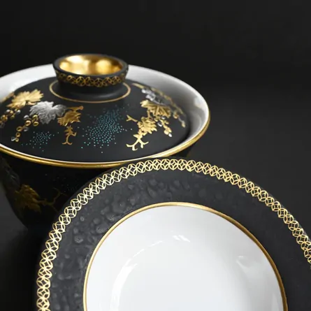 Platinum Morikin Budouzu Aochibumon Teaset