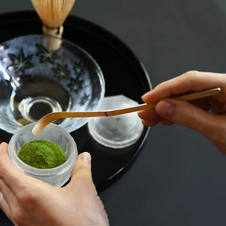 銀地茶杓青楓流水
