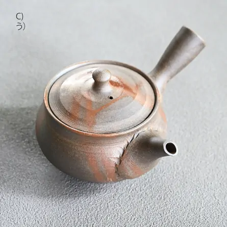 仁 炭化火襷急須