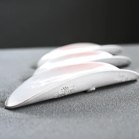 白泥印花茶則 白鷺