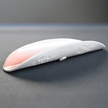 白泥印花茶則 白鷺