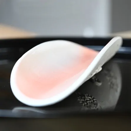 白泥印花茶則 白鷺