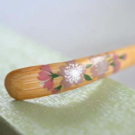 白竹　茶杓 桜