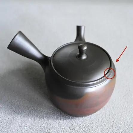 功吏 火窯変高台壺形急須