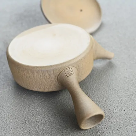 玉光  焼き締め平形ビリ急須