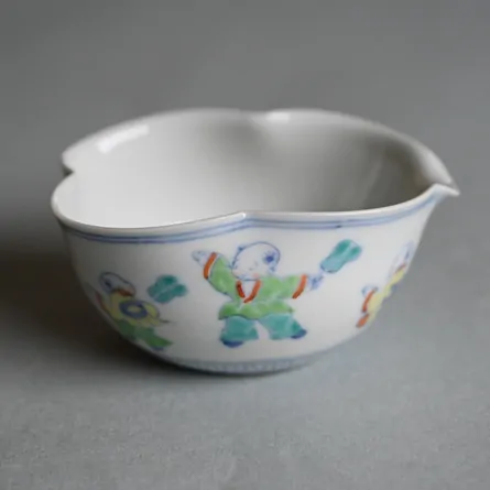 昭阿弥湯冷し色絵唐子小