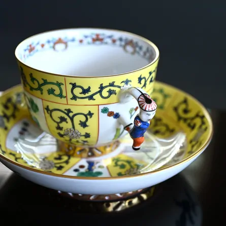 Herend 西安の黄ラージカップ&ソーサー