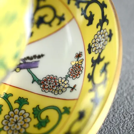 Herend 西安の黄ラージカップ&ソーサー