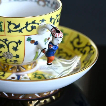 Herend 西安の黄ラージカップ&ソーサー