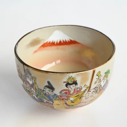 茶碗 乾山写 七福神 初夢