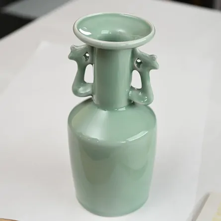 Celadon Houou Mimitsuki Vase