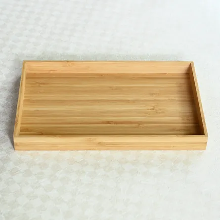 竹寄木長角盆 茶道具 盆 & 茶托 - Sazen Tea