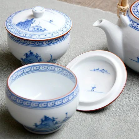 京絵山水　番茶器揃