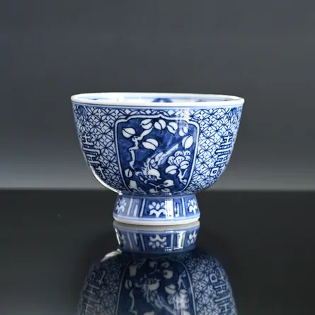 祥瑞小紋詰花鳥紋玉露碗