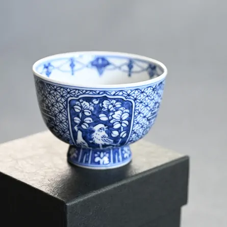 祥瑞小紋詰花鳥紋玉露碗