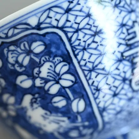 祥瑞小紋詰花鳥紋玉露碗