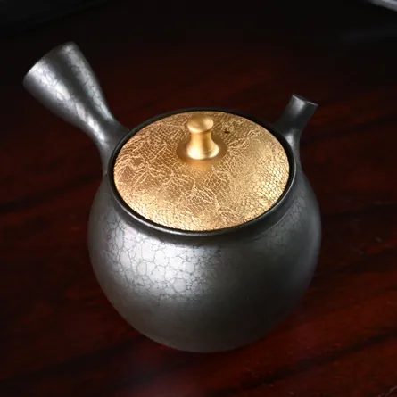 昭龍 天目金蓋茶注 急須 横手急須 - Sazen Tea