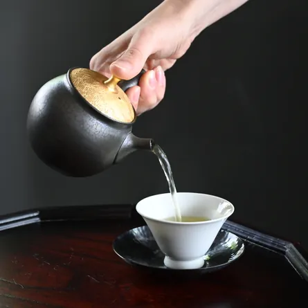 昭龍 天目金蓋茶注 急須 横手急須 - Sazen Tea