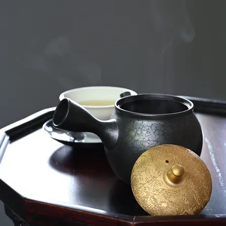 昭龍 天目金蓋茶注 急須 横手急須 - Sazen Tea