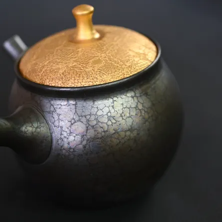 昭龍 天目金蓋茶注 急須 横手急須 - Sazen Tea