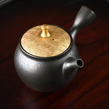 昭龍 天目金蓋茶注 急須 横手急須 - Sazen Tea