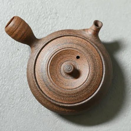 Kohokujo Yakishime Hiragata Kyusu Small