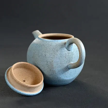 甚秋 空色嵐絞り急須