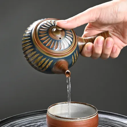 Shunzan Nerikomi Cut Kyusu