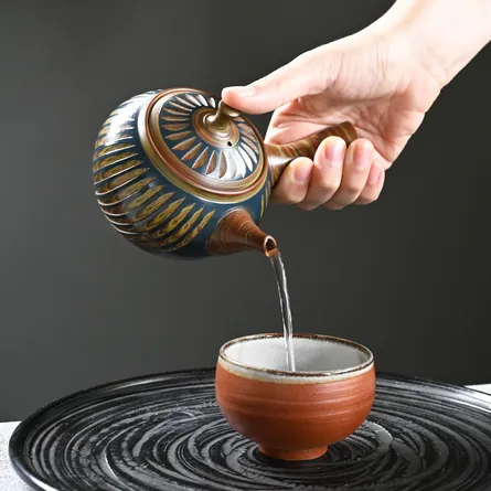 Shunzan Nerikomi Cut Kyusu