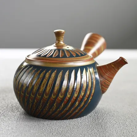 Shunzan Nerikomi Cut Kyusu