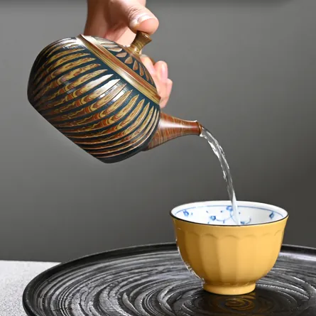 Shunzan Nerikomi Cut Kyusu