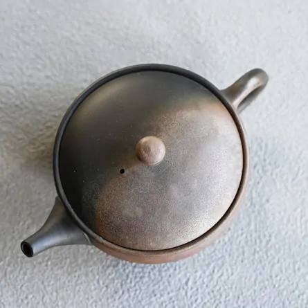 玉光火窯変碗型後手急須