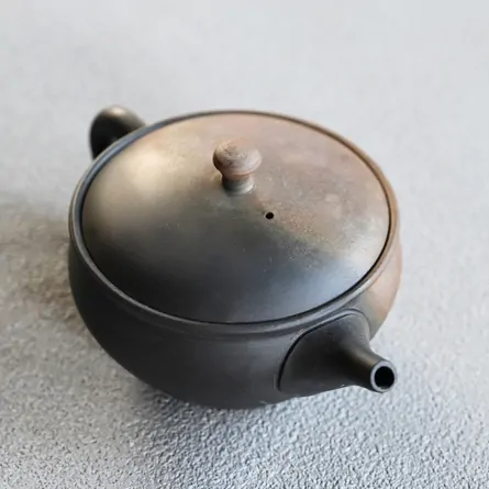 玉光火窯変碗型後手急須