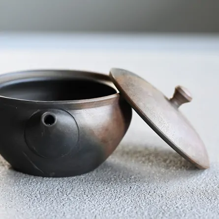 玉光火窯変碗型後手急須