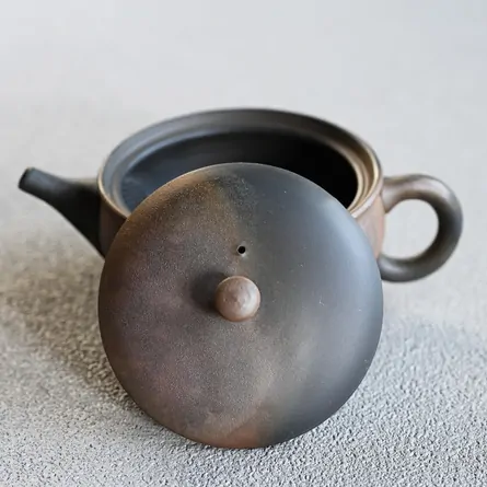 玉光火窯変碗型後手急須