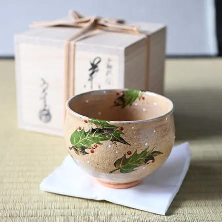 茶碗 灰釉 柊絵