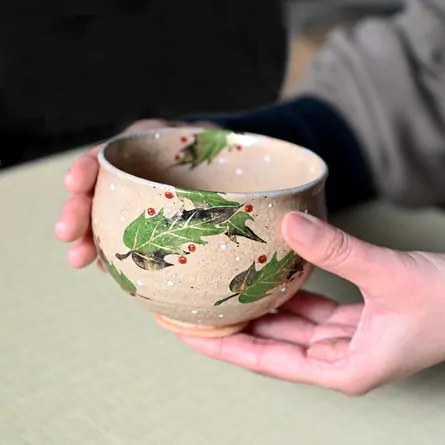 茶碗 灰釉 柊絵