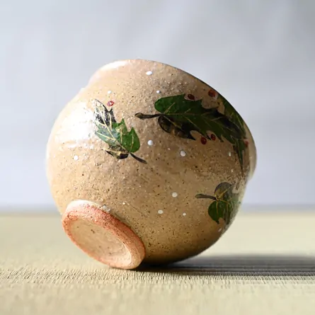 茶碗 灰釉 柊絵