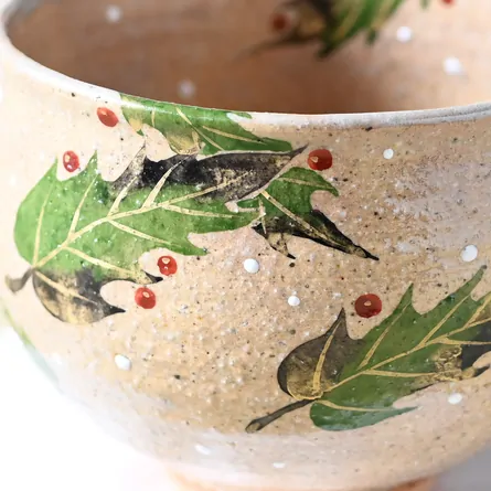 茶碗 灰釉 柊絵