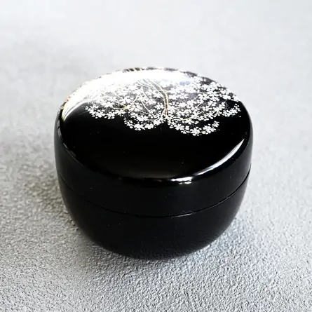 平棗　枝垂桜　蒔絵