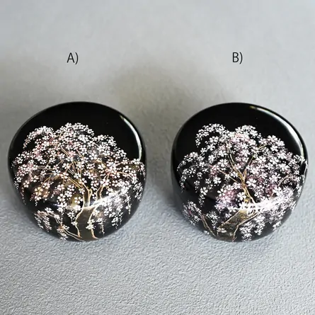 平棗　枝垂桜　蒔絵