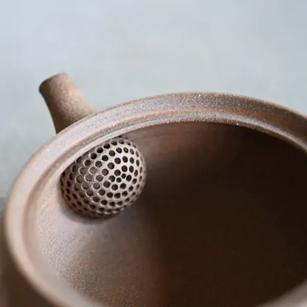 太仙 焼き締め平形急須