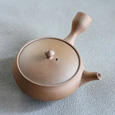 太仙 焼き締め平形急須