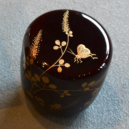 中棗　鈴虫二秋草蒔絵