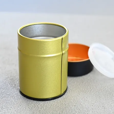 Black and Gold Small Tea Caddy