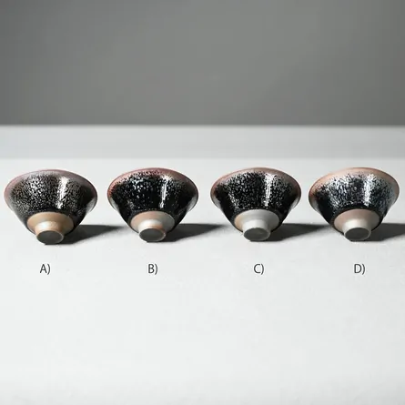 黒窯変天目反型盃