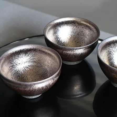 月夜見天目碗型湯呑　大