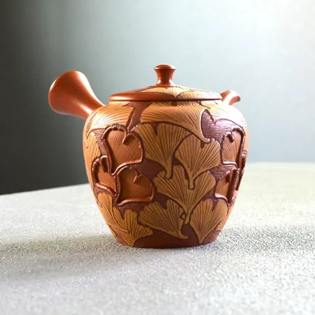 Shun'en Shudei Maru Inlay Ginkgo Kyusu